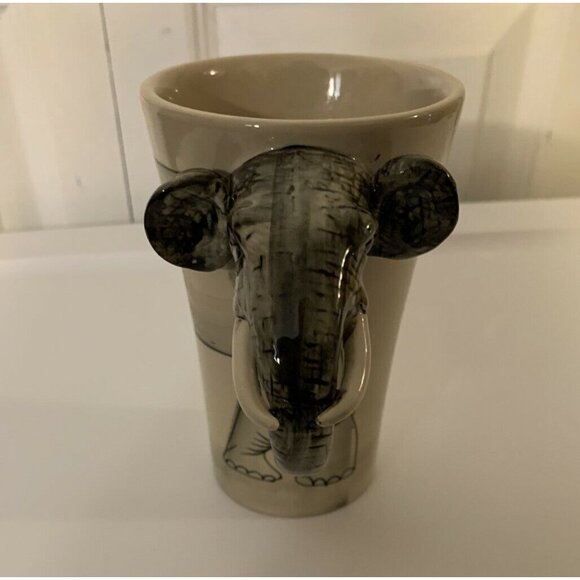 Ermo Elephant Collectors Mug 3D Ceramic‎ Coffee Cup Ermo Zoo Hand Painted - Picture 4 of 7